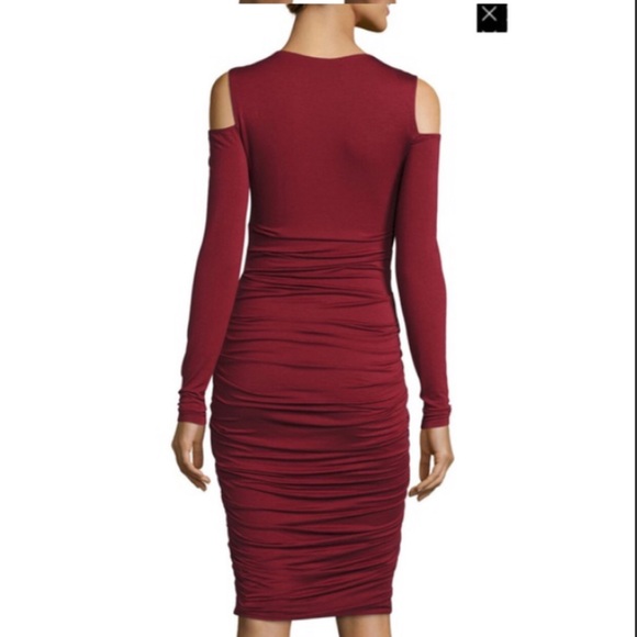 Bailey 44 Dresses & Skirts - Bailey 44 burgundy ruched dress